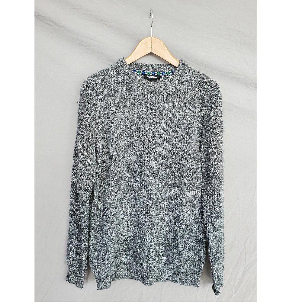 Grey Marled Crew Neck Sweater